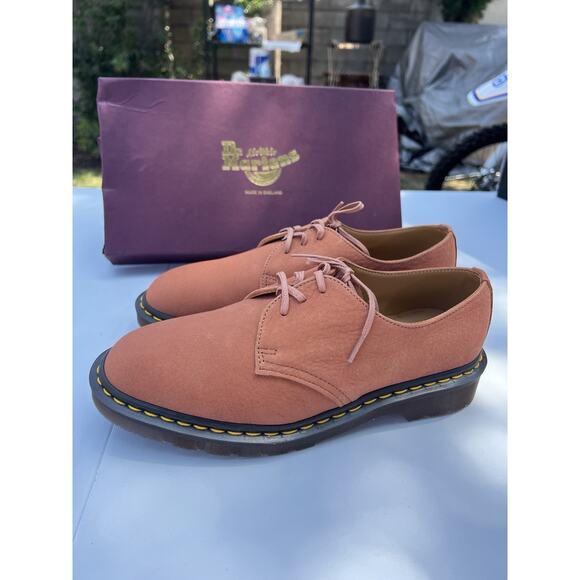 Dr. Martens 1461 MADE IN ENGLAND STEADS LEATHER OXFORD SHOES PINK/SALMON MENS 8 main image 8